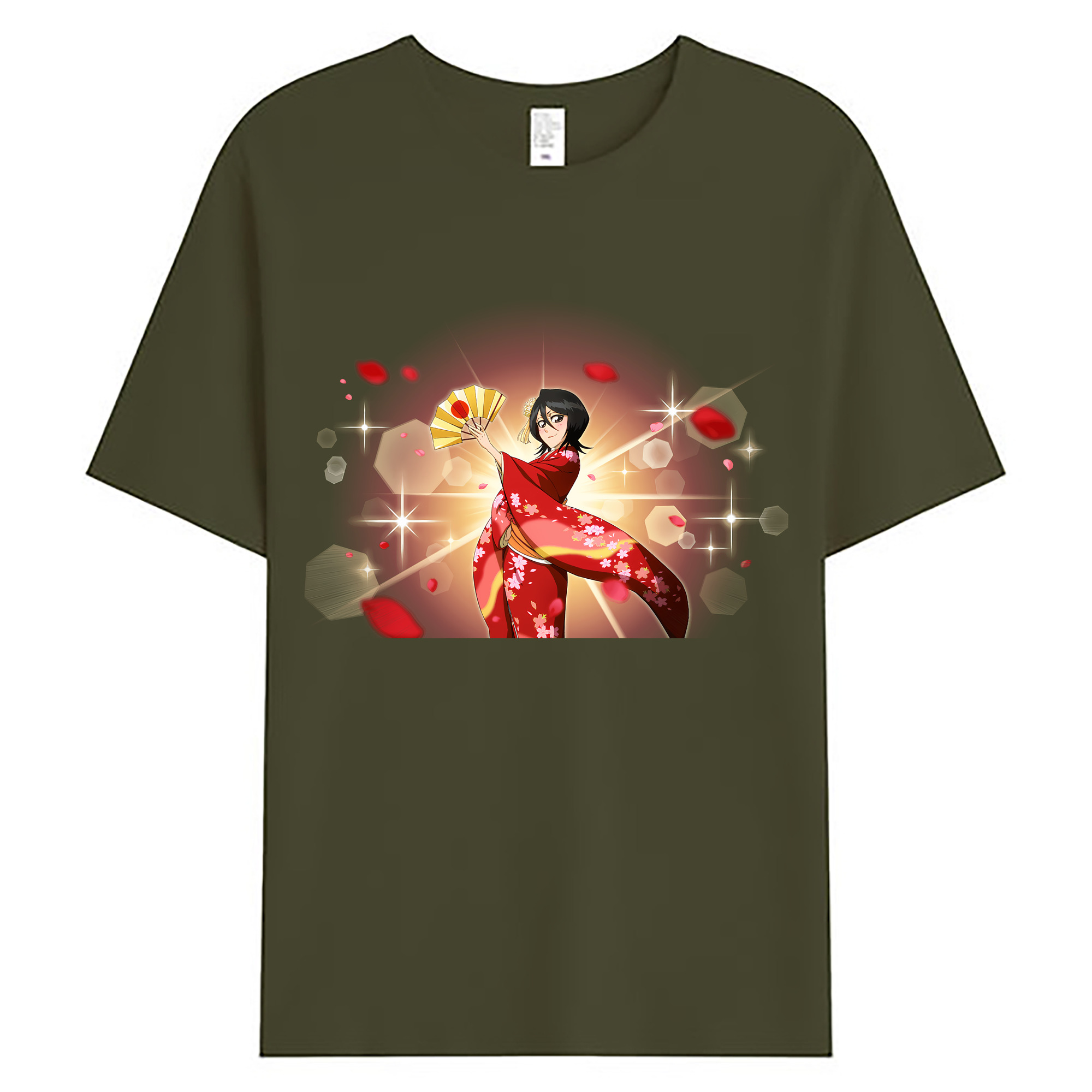 （画像用） ブリーチ 朽木ルキア BLEACH Kuchiki Rukia 綿100％ メンズ半袖Tシャツ｜肌触りやわらか＆通気性